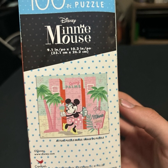 DISNEY MINNIE MOUSE 100 PIECE PUZZLE NEW 9.1" X 10.3" KIDS AT HOME GIRL FUN! - Picture 6 of 9
